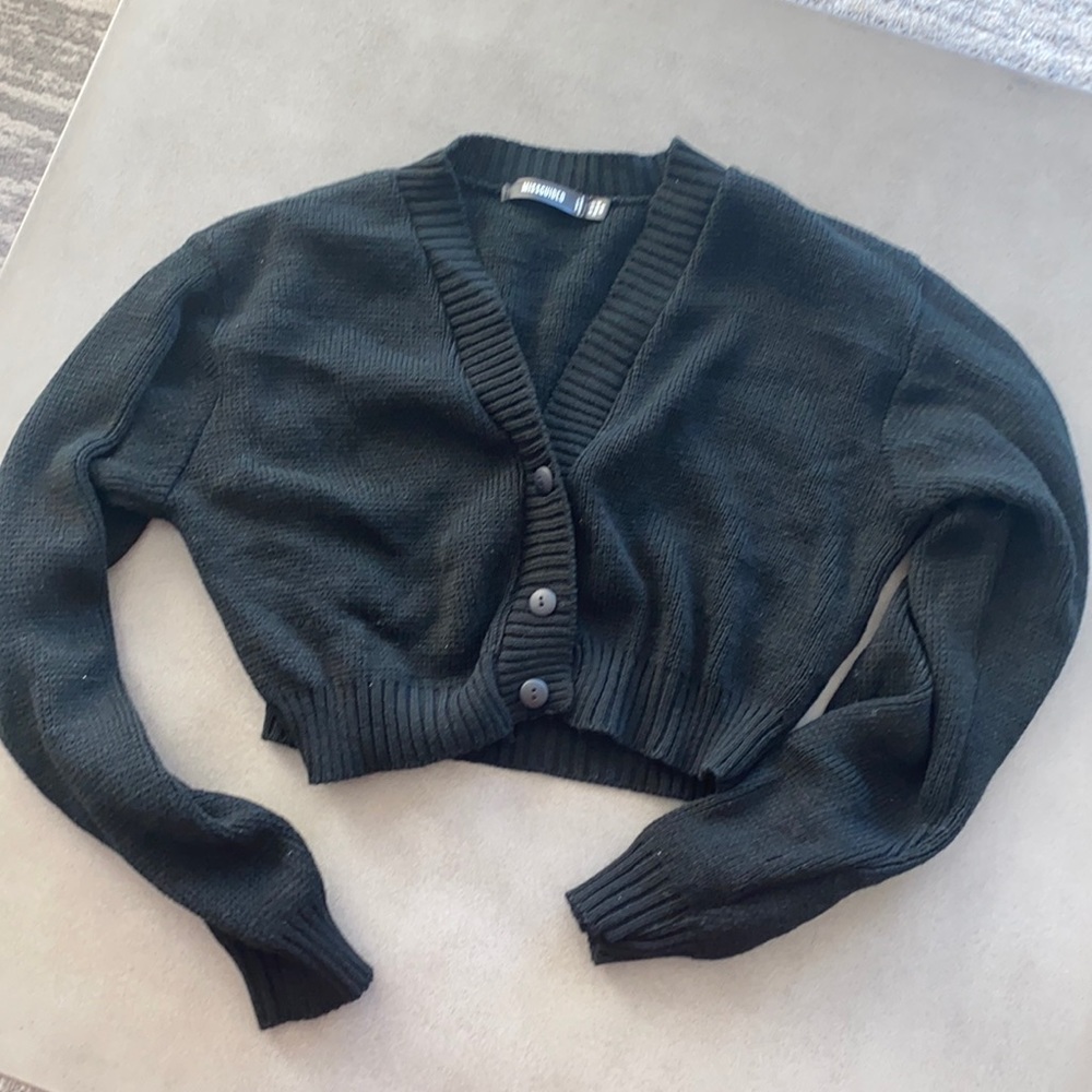 Missguided cropped black sweater